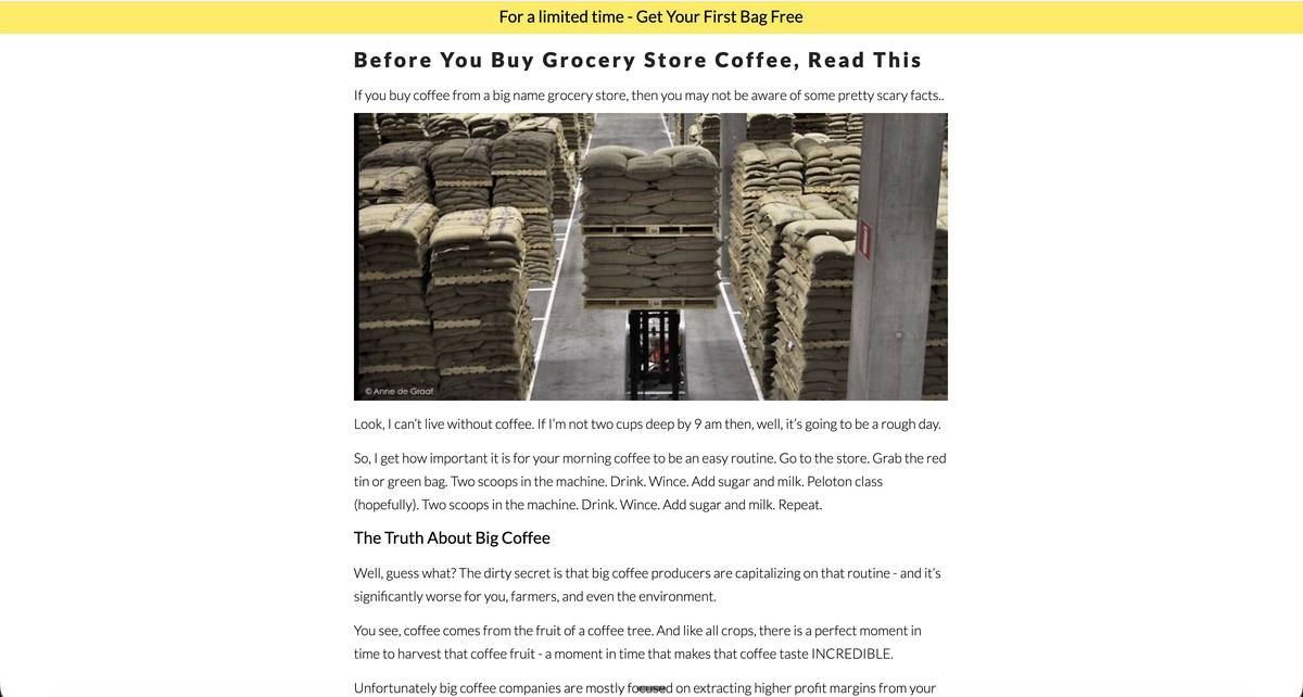 Atlas Coffee Club advertorial: Before You Buy Grocery Store Coffee, Read This